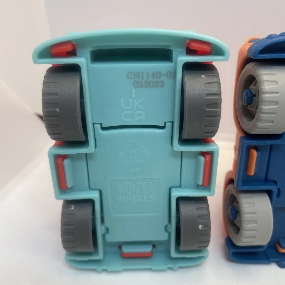B Toys 2 Wonder Wheels One Red‎ Car and Orange Truck and One Plan Truck